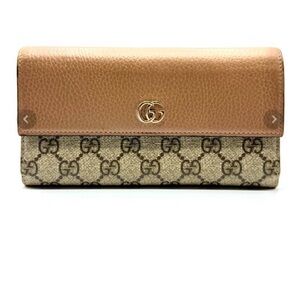 Gucci Brown and Tan Signature Wallet